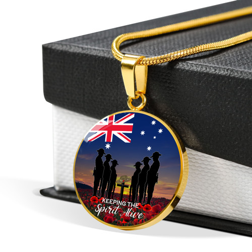 Australia Necklace Circle Anzac Day Keeping The Spirit Alive With Australia Flag Australia Necklace Circle Anzac Day Keeping The Spirit Alive With Australia Flag