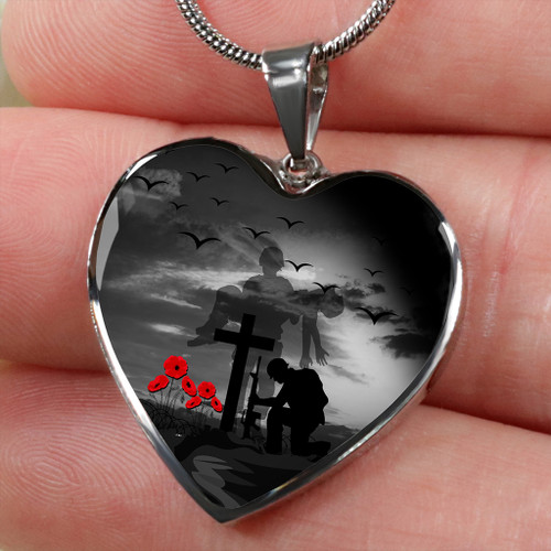 Australia Necklace Heart Lest We Forget Remember Soldiers Australia Necklace Heart Lest We Forget Remember Soldiers