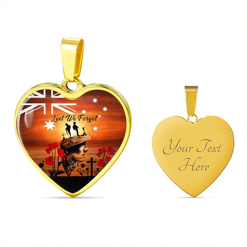 Australia Necklace Heart We Will Never Forget Ver.1