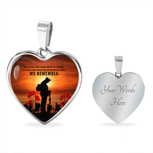 Australia Necklace Heart We Will Never Forget Australia Necklace Heart We Will Never Forget