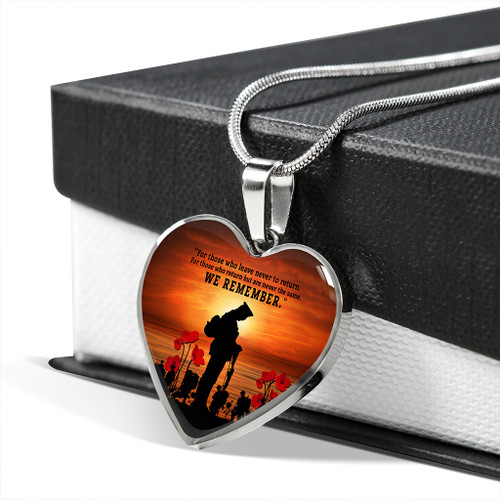 Australia Necklace Heart We Will Never Forget Australia Necklace Heart We Will Never Forget