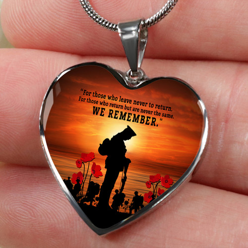 Australia Necklace Heart We Will Never Forget Australia Necklace Heart We Will Never Forget