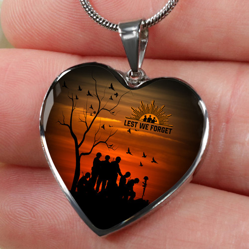 Australia Necklace Heart Anzac Day Australia And New Zealand Remembers Australia Necklace Heart Anzac Day Australia And New Zealand Remembers