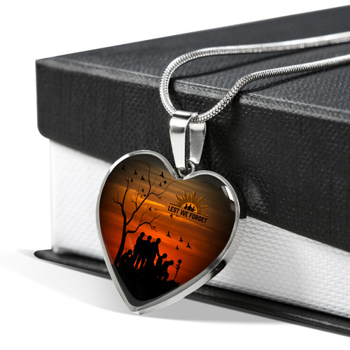 Australia Necklace Heart Anzac Day Australia And New Zealand Remembers Australia Necklace Heart Anzac Day Australia And New Zealand Remembers