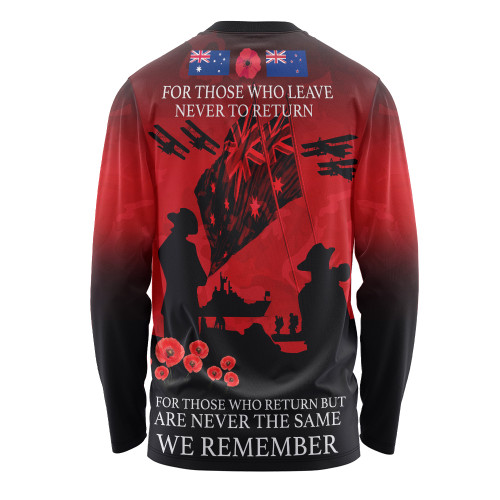 Australia Anzac Long Sleeve T-shirt Anzac Day Poppy Flowers Red2 Australia Anzac Long Sleeve T-shirt Anzac Day Poppy Flowers Red2