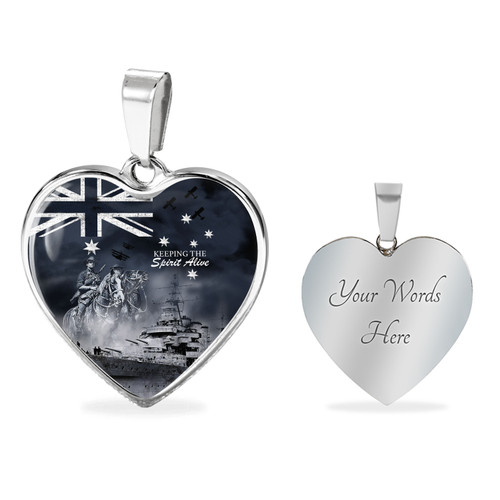 Australia Necklace Heart Anzac Day Remember All The Battles Fought Australia Necklace Heart Anzac Day Remember All The Battles Fought