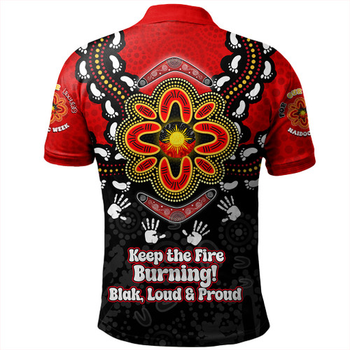 Australia Polo Shirt Aboriginal Inspired Naidoc Symbol Pattern Australia Polo Shirt Aboriginal Inspired Naidoc Symbol Pattern