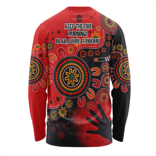 Australia Long Sleeve T-shirt Aboriginal Indigenous Naidoc Week Simple Australia Long Sleeve T-shirt Aboriginal Indigenous Naidoc Week Simple