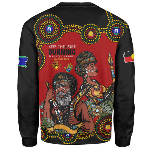 Australia Sweatshirt Indigenous Culture Naidoc Week Keep The Fire Burning! Blak, Loud & Proud Australia Sweatshirt Indigenous Culture Naidoc Week Keep The Fire Burning! Blak, Loud & Proud