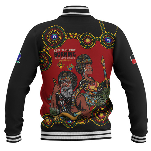 Australia Baseball Jacket Indigenous Culture Naidoc Week Keep The Fire Burning! Blak, Loud & Proud Australia Baseball Jacket Indigenous Culture Naidoc Week Keep The Fire Burning! Blak, Loud & Proud