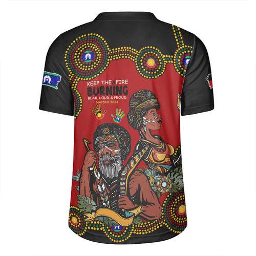 Australia Rugby Jersey Indigenous Culture Naidoc Week Keep The Fire Burning! Blak, Loud & Proud