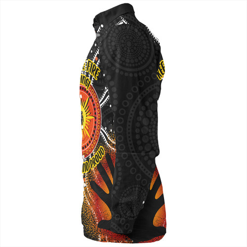 Australia Long Sleeve Shirt Naidoc Week Aboriginal Pattern Hand Symbols Australia Long Sleeve Shirt Naidoc Week Aboriginal Pattern Hand Symbols