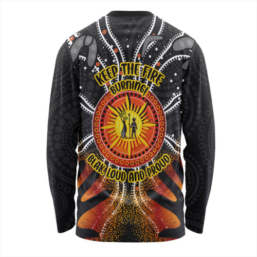 Australia Long Sleeve T-shirt Naidoc Week Aboriginal Pattern Hand Symbols Australia Long Sleeve T-shirt Naidoc Week Aboriginal Pattern Hand Symbols