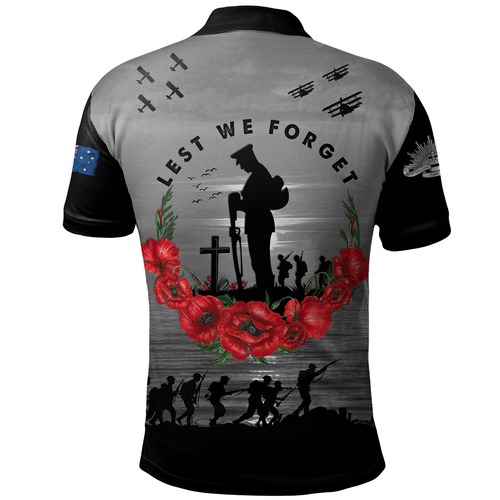 Australia Polo Shirt Anzac Day Remembering Our Fallen Heroes Australia Polo Shirt Anzac Day Remembering Our Fallen Heroes