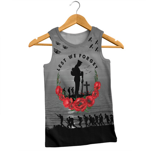 Australia Men Singlet Anzac Day Remembering Our Fallen Heroes