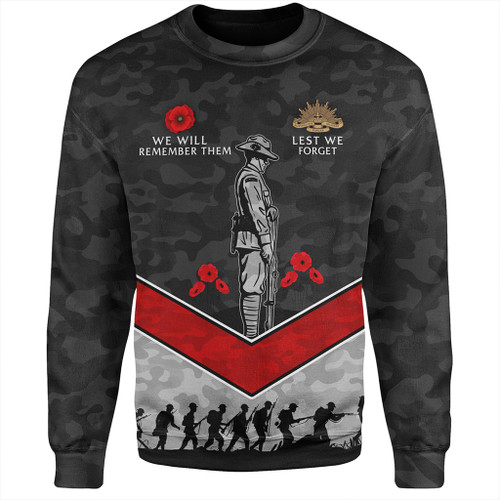 Australia Sweatshirt Camouflage Lest We Forget