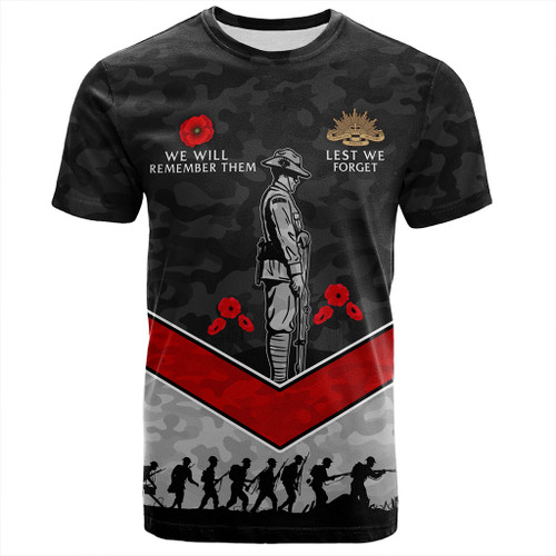 Australia T-Shirt Camouflage Lest We Forget Australia T-Shirt Camouflage Lest We Forget