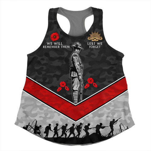 Australia Women Racerback Singlet Camouflage Lest We Forget