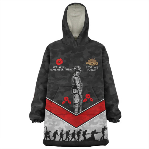 Australia Snug Hoodie Camouflage Lest We Forget