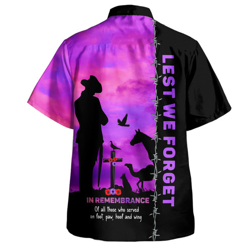 Australia Hawaiian Shirt Anzac Day Lest We Forget The Animals Of War Australia Hawaiian Shirt Anzac Day Lest We Forget The Animals Of War