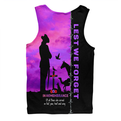 Australia Men Singlet Anzac Day Lest We Forget The Animals Of War Australia Men Singlet Anzac Day Lest We Forget The Animals Of War