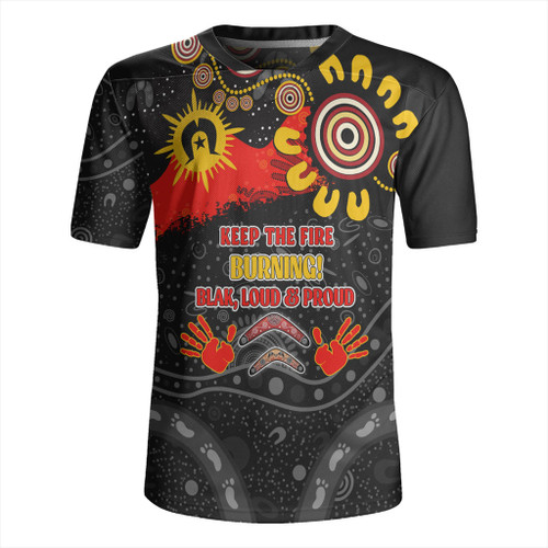 Australia Rugby Jersey Aboriginal Indigenous Naidoc Week Dreamtime Dot Painting With Flag