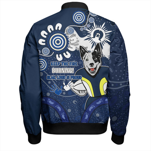 North Queensland Cowboys Bomber Jacket Aboriginal Indigenous Naidoc Week Dreamtime Dot Painting With Flag North Queensland Cowboys Bomber Jacket Aboriginal Indigenous Naidoc Week Dreamtime Dot Painting With Flag