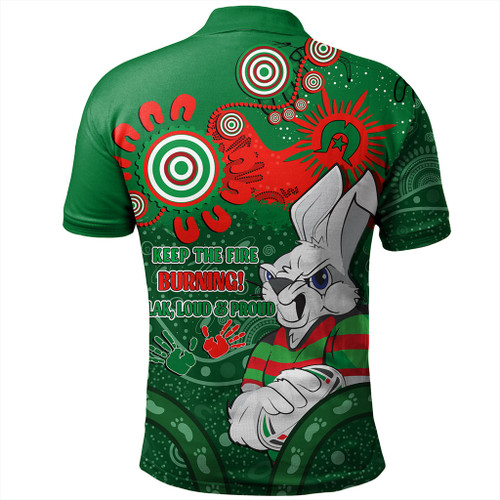 South Sydney Rabbitohs Polo Shirt Aboriginal Indigenous Naidoc Week Dreamtime Dot Painting With Flag South Sydney Rabbitohs Polo Shirt Aboriginal Indigenous Naidoc Week Dreamtime Dot Painting With Flag