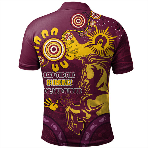 Brisbane Broncos Polo Shirt Aboriginal Indigenous Naidoc Week Dreamtime Dot Painting With Flag Brisbane Broncos Polo Shirt Aboriginal Indigenous Naidoc Week Dreamtime Dot Painting With Flag
