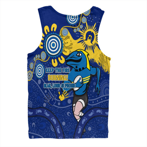 Parramatta Eels Men Singlet Aboriginal Indigenous Naidoc Week Dreamtime Dot Painting With Flag