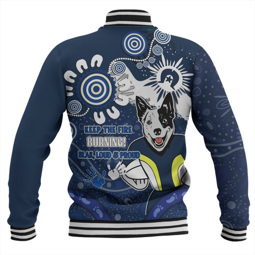 North Queensland Cowboys Baseball Jacket Aboriginal Indigenous Naidoc Week Dreamtime Dot Painting With Flag North Queensland Cowboys Baseball Jacket Aboriginal Indigenous Naidoc Week Dreamtime Dot Painting With Flag