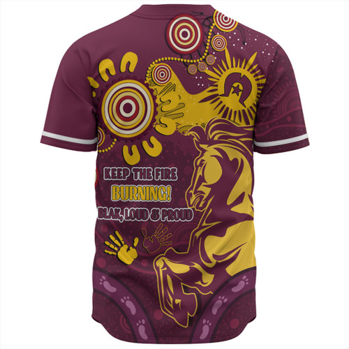 Brisbane Broncos Baseball Shirt Aboriginal Indigenous Naidoc Week Dreamtime Dot Painting With Flag Brisbane Broncos Baseball Shirt Aboriginal Indigenous Naidoc Week Dreamtime Dot Painting With Flag