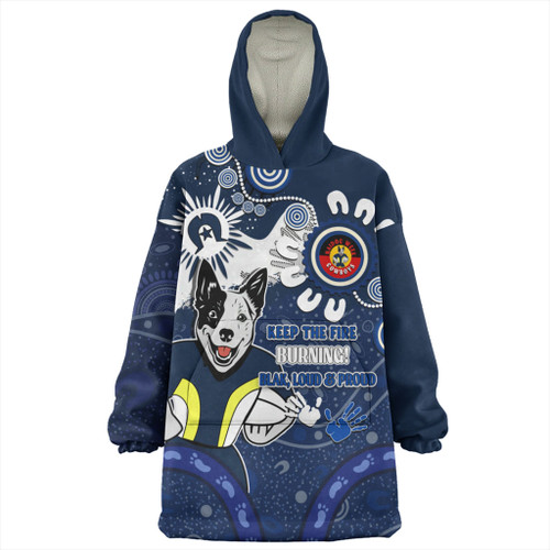 North Queensland Cowboys Snug Hoodie Aboriginal Indigenous Naidoc Week Dreamtime Dot Painting With Flag