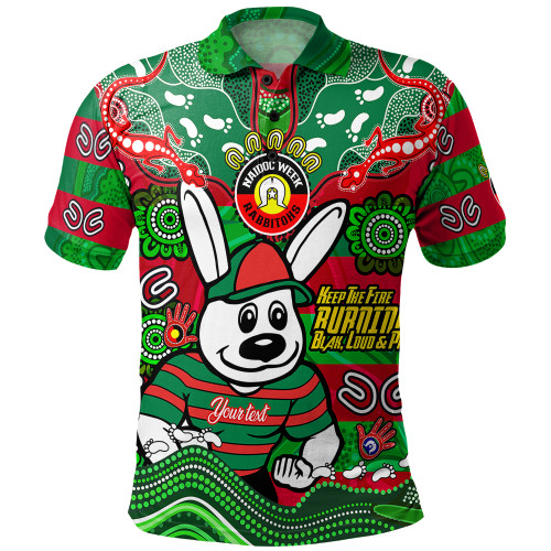 South Sydney Rabbitohs Polo Shirt Custom Naidoc Keep the Fire Burning! Blak, Loud & Proud Home Jersey2 South Sydney Rabbitohs Polo Shirt Custom Naidoc Keep the Fire Burning! Blak, Loud & Proud Home Jersey2