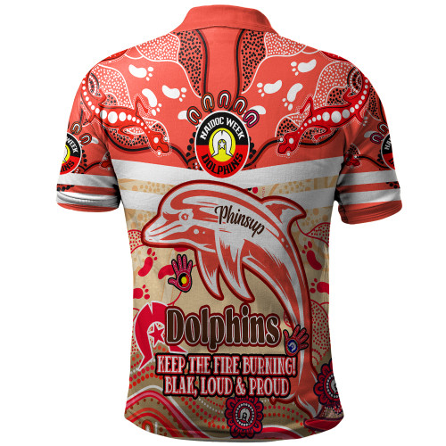 Redcliffe Dolphins Polo Shirt Custom Naidoc Keep the Fire Burning! Blak, Loud & Proud Home Jersey2 Redcliffe Dolphins Polo Shirt Custom Naidoc Keep the Fire Burning! Blak, Loud & Proud Home Jersey2