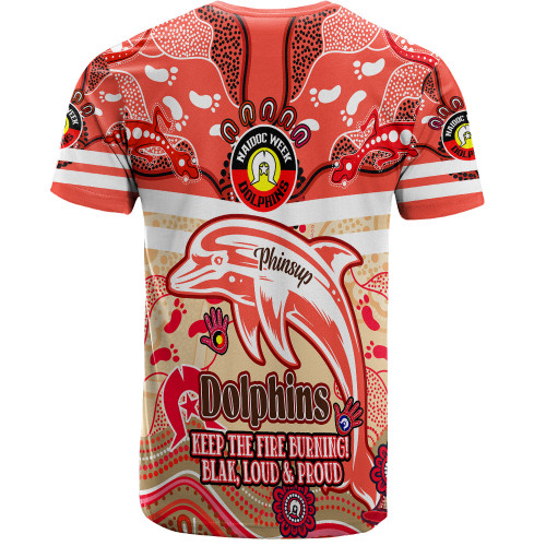 Redcliffe Dolphins T-Shirt Custom Naidoc Keep the Fire Burning! Blak, Loud & Proud Home Jersey2 Redcliffe Dolphins T-Shirt Custom Naidoc Keep the Fire Burning! Blak, Loud & Proud Home Jersey2