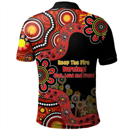 Australia Polo Shirt Aboriginal Indigenous Naidoc Week Keep The Fire Burning! Blak, Loud And Proud Australia Polo Shirt Aboriginal Indigenous Naidoc Week Keep The Fire Burning! Blak, Loud And Proud
