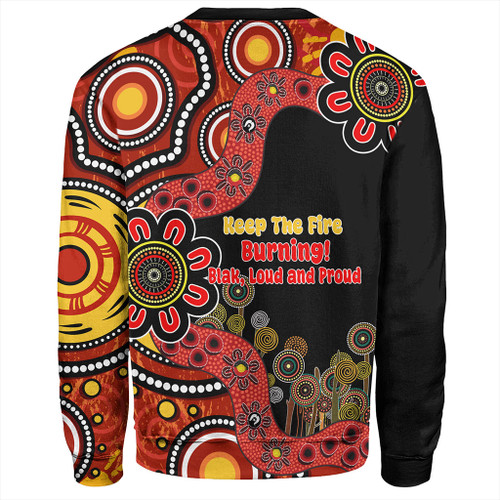 Australia Sweatshirt Aboriginal Indigenous Naidoc Week Keep The Fire Burning! Blak, Loud And Proud Australia Sweatshirt Aboriginal Indigenous Naidoc Week Keep The Fire Burning! Blak, Loud And Proud