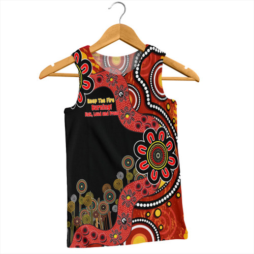 Australia Men Singlet Aboriginal Indigenous Naidoc Week Keep The Fire Burning! Blak, Loud And Proud