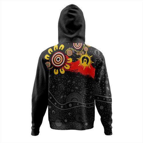 Australia Hoodie Aboriginal Indigenous Dot Painting With Flag Australia Hoodie Aboriginal Indigenous Dot Painting With Flag