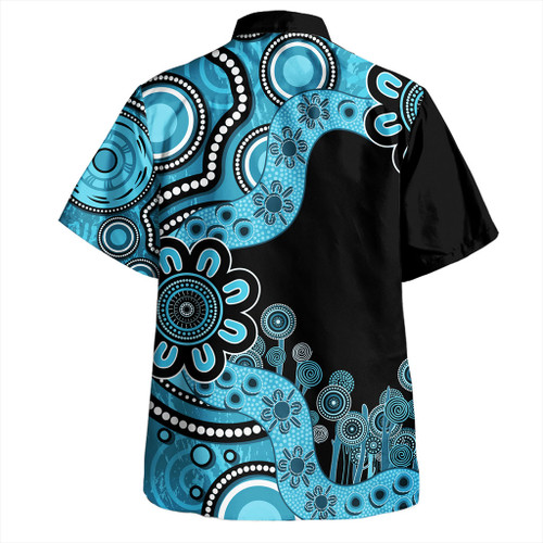 Australia Hawaiian Shirt Aboriginal Indigenous Dot Painting Blue Australia Hawaiian Shirt Aboriginal Indigenous Dot Painting Blue