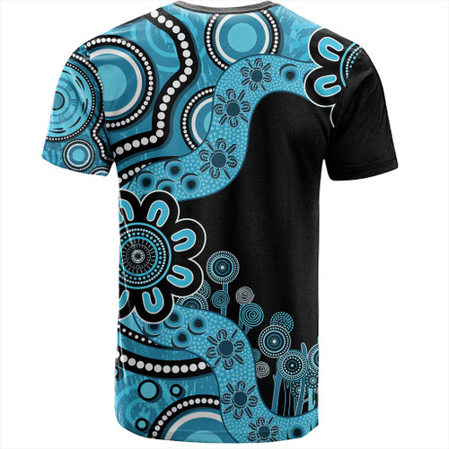 Australia T-Shirt Aboriginal Indigenous Dot Painting Blue
