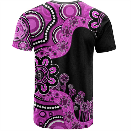 Australia T-Shirt Aboriginal Indigenous Dot Painting Pink