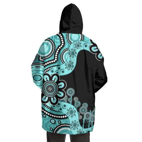 Australia Snug Hoodie Aboriginal Indigenous Dot Painting Turquoise Australia Snug Hoodie Aboriginal Indigenous Dot Painting Turquoise