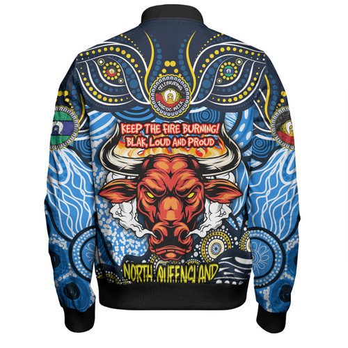 North Queensland Cowboys Bomber Jacket Celebrating Naidoc Week 2024 Aboriginal Dot Art Inspired North Queensland Cowboys Bomber Jacket Celebrating Naidoc Week 2024 Aboriginal Dot Art Inspired