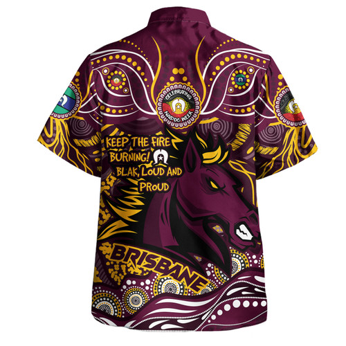 Brisbane Broncos Hawaiian Shirt Celebrating Naidoc Week 2024 Aboriginal Dot Art Inspired