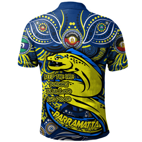 Parramatta Eels Polo Shirt Celebrating Naidoc Week 2024 Aboriginal Dot Art Inspired Parramatta Eels Polo Shirt Celebrating Naidoc Week 2024 Aboriginal Dot Art Inspired
