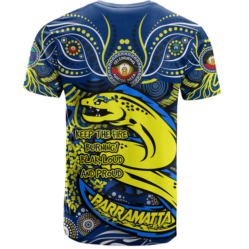 Parramatta Eels T-Shirt Celebrating Naidoc Week 2024 Aboriginal Dot Art Inspired Parramatta Eels T-Shirt Celebrating Naidoc Week 2024 Aboriginal Dot Art Inspired