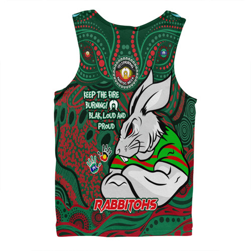 South Sydney Rabbitohs Men Singlet Celebrating Naidoc Week 2024 Aboriginal Dot Art Inspired South Sydney Rabbitohs Men Singlet Celebrating Naidoc Week 2024 Aboriginal Dot Art Inspired