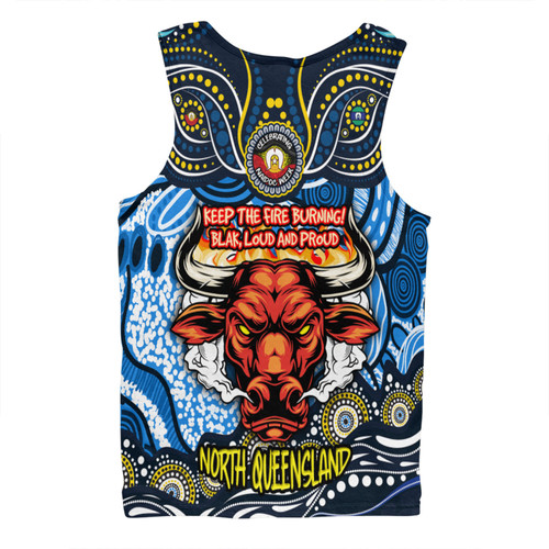 North Queensland Cowboys Men Singlet Celebrating Naidoc Week 2024 Aboriginal Dot Art Inspired North Queensland Cowboys Men Singlet Celebrating Naidoc Week 2024 Aboriginal Dot Art Inspired
